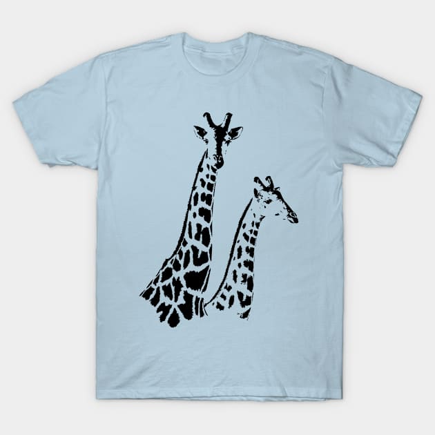 Giraffe Pair | African Wildlife T-Shirt by scotch